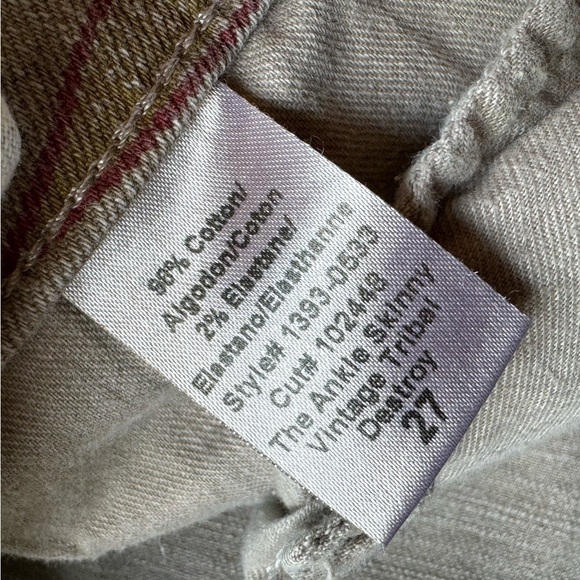 Current Elliott Ankle Skinny Jeans Women’s 27 Low Rise Tribal Destroyed Denim - Picture 5 of 7